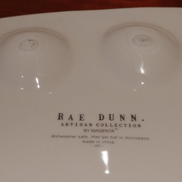 Rae Dunn – Hunny Bunny Easter Egg Holder Plate Platter White Pink NWT - Picture 3 of 4